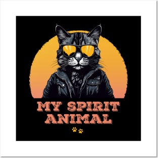 My spirit animal - cat Posters and Art